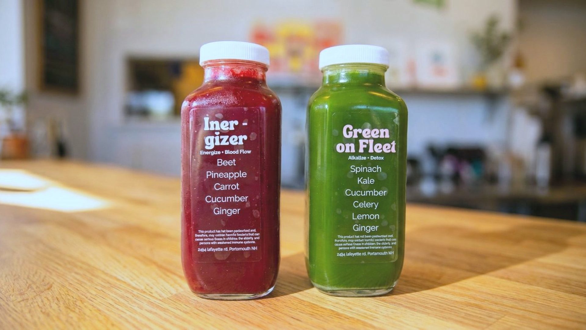 Juices sourced from local farms